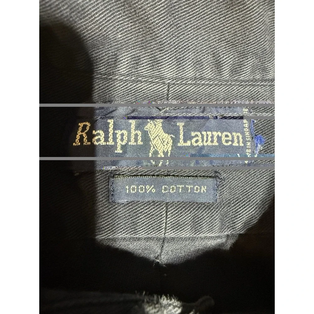 Polo Ralph Lauren Classic Fit Button Down Shirt Mens XL Navy Red Pony Cotton